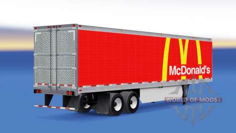 Скин McDonalds на полуприцеп для American Truck Simulator