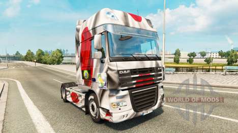 Скин Japao Copa 2014 на тягач DAF для Euro Truck Simulator 2