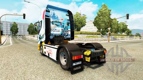 Скин Mitsubishi A6M2 Zero на тягач Iveco для Euro Truck Simulator 2
