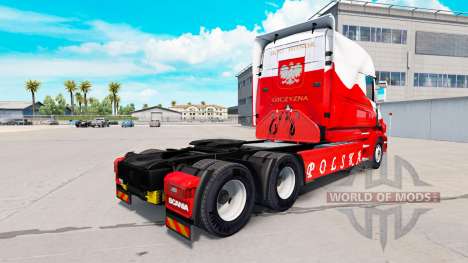 Скин Airbrash Polska на тягач Scania T для American Truck Simulator