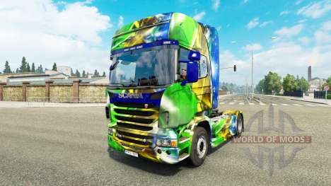 Скин Brasil 2014 на тягач Scania для Euro Truck Simulator 2