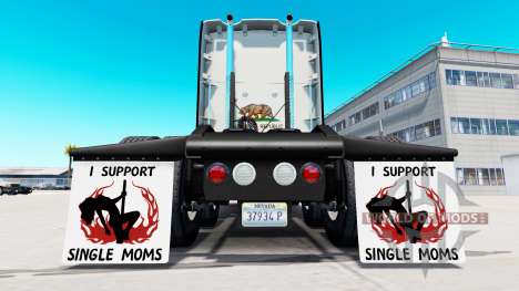 Брызговики I Support Single Moms v1.5 для American Truck Simulator