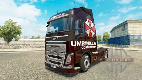 Скин Umbrella Corporation на тягач Volvo для Euro Truck Simulator 2