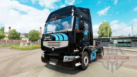 Скин ELMEX на тягач Renault для Euro Truck Simulator 2