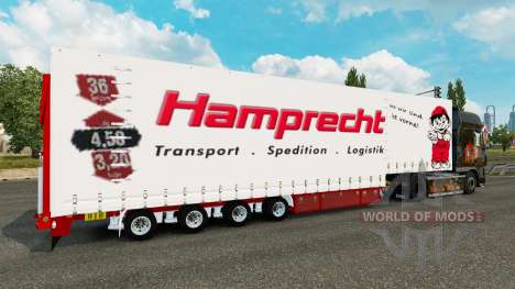 Шторный полуприцеп Krone Hamprecht для Euro Truck Simulator 2