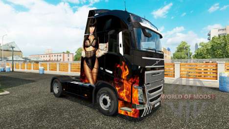 Скин Nicki Minaj на тягач Volvo для Euro Truck Simulator 2