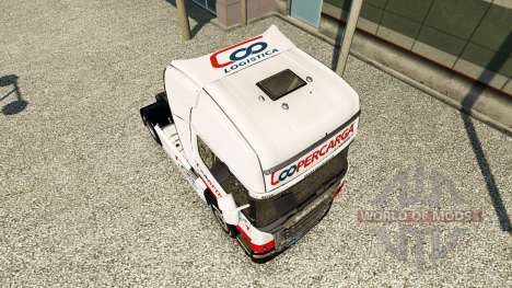 Скин Coopercarga Logistica на тягач Scania для Euro Truck Simulator 2