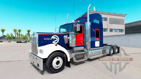 Скин Atlanta Hawks на тягач Kenworth W900 для American Truck Simulator