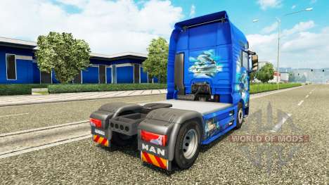 Скин Ocean на тягач MAN для Euro Truck Simulator 2