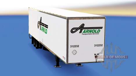 Цельнометаллический полуприцеп Arnold для American Truck Simulator