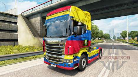 Скин Colombia Copa 2014 на тягач Scania для Euro Truck Simulator 2