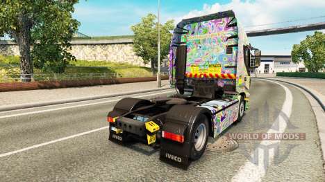 Скин Psychedelic на тягач Iveco для Euro Truck Simulator 2