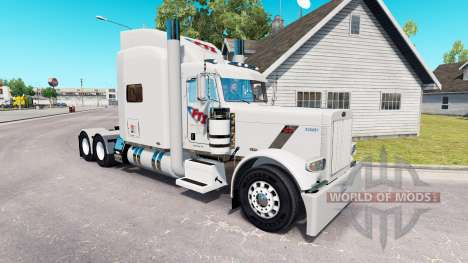 Скин FTI Transport на тягач Peterbilt 389 для American Truck Simulator