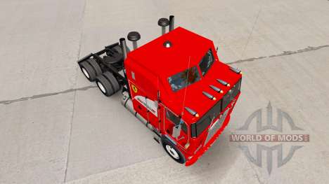 Скин Scuderia Ferrari на тягач Kenworth K100 для American Truck Simulator
