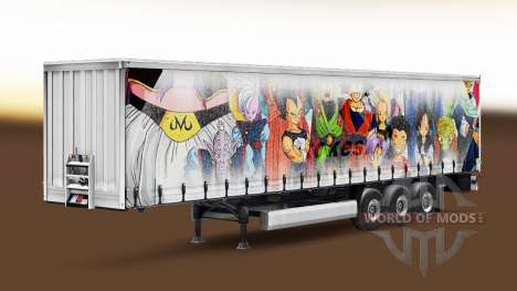 Скин Dragon Ball на полуприцеп для Euro Truck Simulator 2