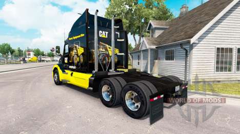 Скин CAT на тягач Peterbilt для American Truck Simulator