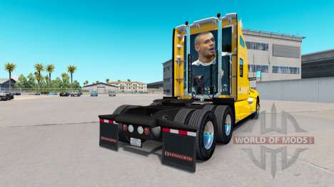 Скин Port Vale yellow на тягач Kenworth для American Truck Simulator