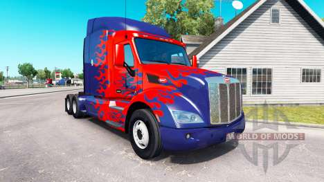 Скин Optimus Prime на тягач Peterbilt для American Truck Simulator