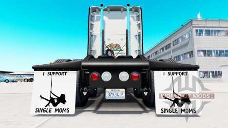 Брызговики I Support Single Moms v1.5 для American Truck Simulator