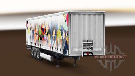 Скин Dragon Ball на полуприцеп для Euro Truck Simulator 2