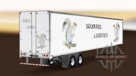 Скин Squirrel Logistics на полуприцеп для American Truck Simulator