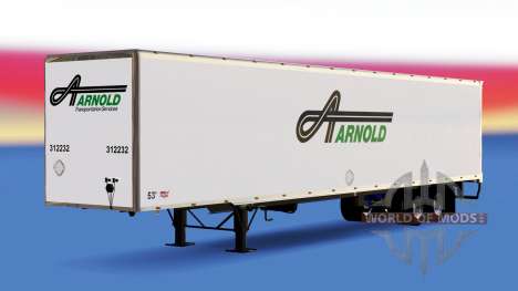 Цельнометаллический полуприцеп Arnold для American Truck Simulator