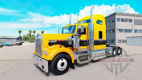 Скин Gold Black на тягач Kenworth W900 для American Truck Simulator