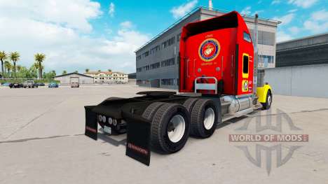 Скин USMC v1.01 на тягач Kenworth W900 для American Truck Simulator