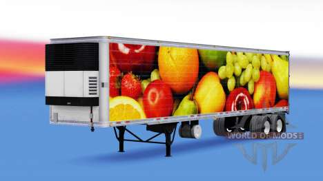 Скин Fresh Fruits на рефрижераторный полуприцеп для American Truck Simulator