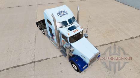 Скин UNC Tarheel на тягач Kenworth W900 для American Truck Simulator