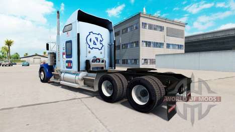 Скин UNC Tarheel v1.01 на тягач Kenworth W900 для American Truck Simulator