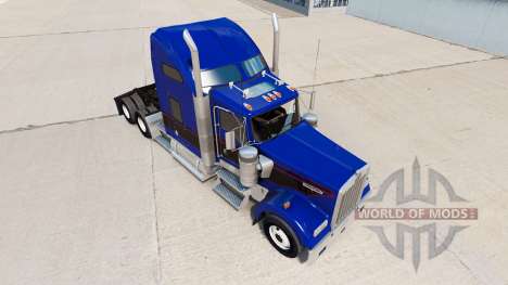 Скин Black & Blue Vintage на тягач Kenworth W900 для American Truck Simulator