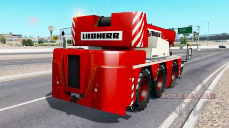 Автокран Liebherr в трафике v2.0 для American Truck Simulator