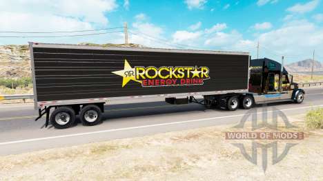 Скин Rockstar Energy на полуприцеп-рефрижератор для American Truck Simulator