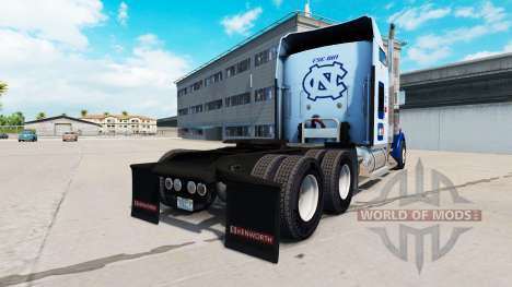 Скин UNC Tarheel на тягач Kenworth W900 для American Truck Simulator