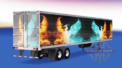 Скин CS Logistics 01 на полуприцеп-рефрижератор для American Truck Simulator