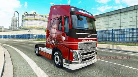 Скин Alborg Logistics на тягач Volvo для Euro Truck Simulator 2