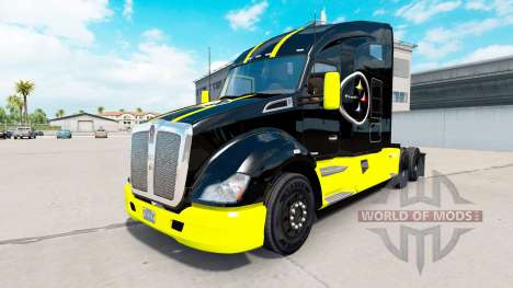 Скин Pittsburgh Steelers на тягач Kenworth для American Truck Simulator