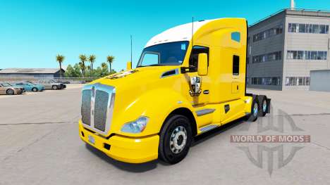 Скин Port Vale yellow на тягач Kenworth для American Truck Simulator