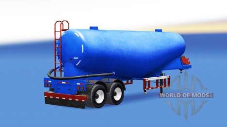 Синий окрас для цементного полуприцепа для American Truck Simulator