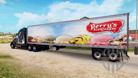 Скин Perrys Ice Cream на полуприцеп-рефрижератор для American Truck Simulator