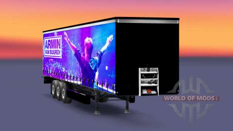 Скин Armin van Buuren на полуприцеп для Euro Truck Simulator 2