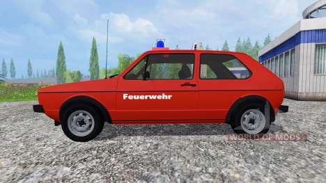 Volkswagen Golf I GTI [feuerwehr] v2.0 для Farming Simulator 2015