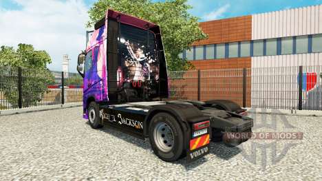 Скин Michael Jackson на тягач Volvo для Euro Truck Simulator 2