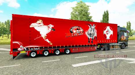 Шторный полуприцеп Krone 1. FC Koln для Euro Truck Simulator 2