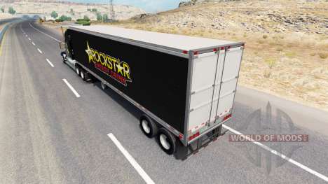 Скин Rockstar Energy на полуприцеп-рефрижератор для American Truck Simulator