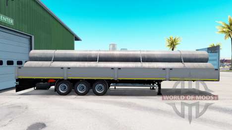 Бортовой полуприцеп Kogel с различными грузами для American Truck Simulator