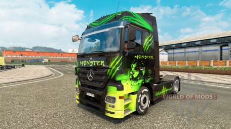 Скин Monster на тягач Mercedes-Benz для Euro Truck Simulator 2