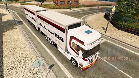 Скин A.A.van ES на тягач Scania Tandem для Euro Truck Simulator 2