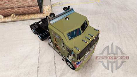 Скин Military Girls на тягач Kenworth K100 для American Truck Simulator